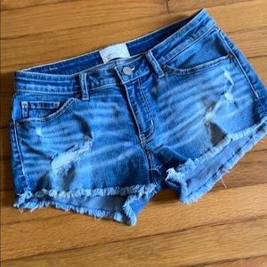 BKE denim curt-off shorts